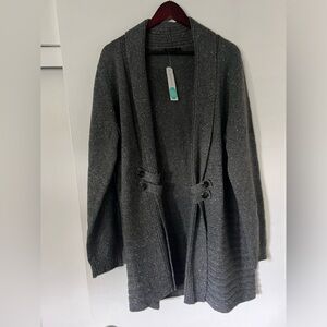 Grey Open Cardigan